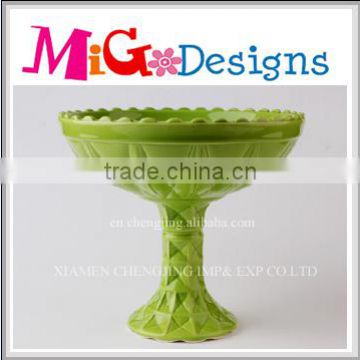 China Production Green Porcelain Tray Latest Wedding Decoration jewelry cup designs ceramic jewelry display