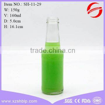 250ml Clear glass bottle for juice beverage glass bottle wholesale