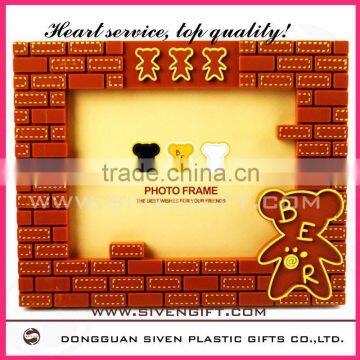 Hot sell favourably little bear pvc photo frame