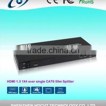 1x4/1x8 HDMI splitter over single 50M Cat6 with HDMI LOOP OUT