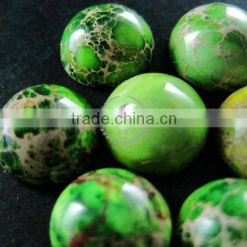 12mm Round Grass Green Imperial Jasper Cabochon Beads,gemstone Pendant Cabochon Stone Beads Set for Earrings,rings, 4110023 photo-3