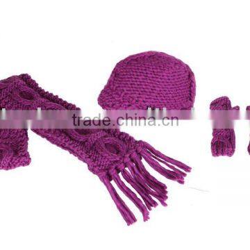 winter scarf hat glove set