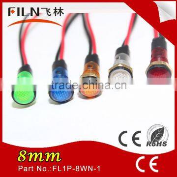 Plastic Waterproof 8mm 230v Yellow Blue Red Green White Led Motorcycle Signal Light photo-6