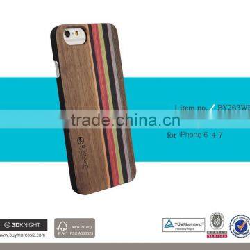 Factory OEM ODM Mix Colored Wood Custom Hard Back Natural Bamboo Cover for IPhone 6, for IPhone 6s Bamboo Case, Bamboo PC Case