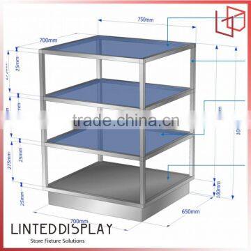 Store Wall Showcase Design With Glass Shelf Display Rack for Shopping Mall photo-4