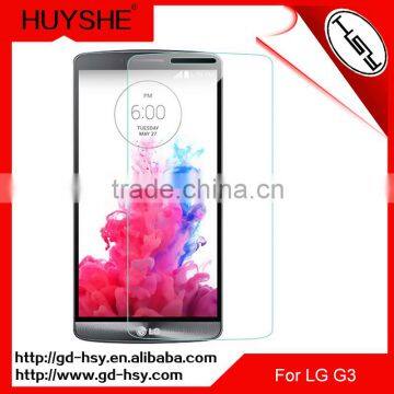 HUYSHE cell phone accessories anti-broken tempered glass screen 0.3mm protector for LG G3