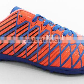 Fashionable Indoor Football Shoes With Shinning PU Upper/RB Outsole