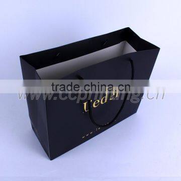 Cheap price custom print black guangzhou paper bag