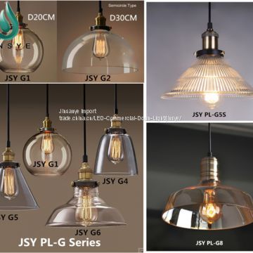 Vintage glass pendant lamp hanging light