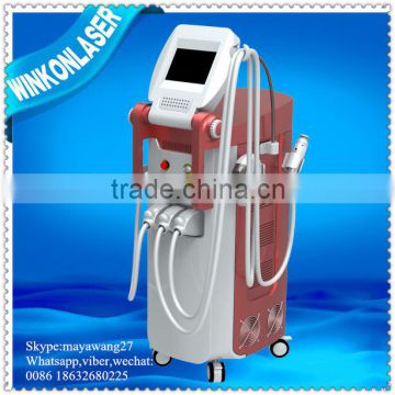 Painless Manufacturer Super Hair Removal Ipl Shr Laser / Best Ipl Shr Face Lifting Laser / E Light Ipl Rf Nd Yag Laser 4 In 1