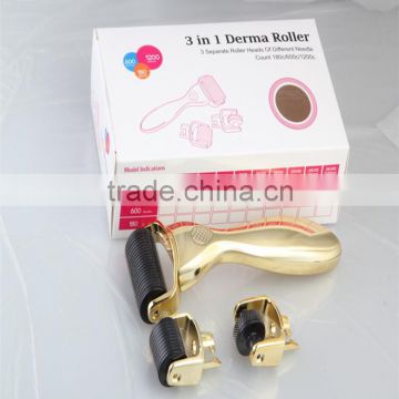 personal use derma roller titanium 3 in1 derma roller micro needle roller system