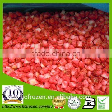 China high quality IQF DICED FROZEN STRAWBERRY