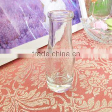 30ml mini clear glass material empty bottle with cork mouth