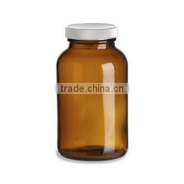 Glass Amber Bottle 250ml With White Cap