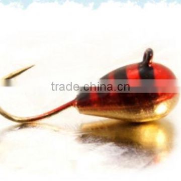 Painting with electroplating wholesale tungsten ice fishing jigs