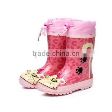Custom Made Boys and Girls Children Cute Rubber Rain Boots With Cuff photo-5