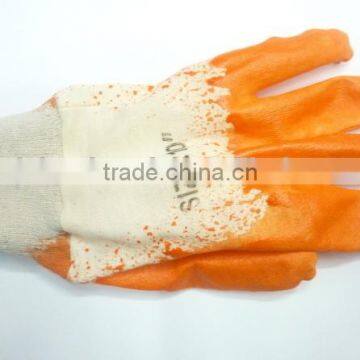 wholesale work gloves/leather working gloves/orange leather gloves