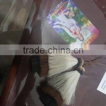 Wholesale Sunshine Color Fashion Horsehair Tassels Made by Hand Woven Horsehair Dip Dye Horse Hair Tassel photo-6