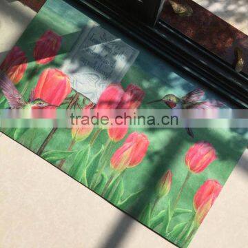 Heat Transfer Tulip Flowers Door Entrance Mats