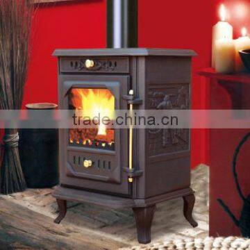 Eco-friendly Good quality freestanding cast iron wood burning stove CE certificate indoor metal stove cheap wood burning stove