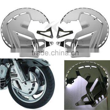 Fire Ring Brake Disc Rotors Chrome Cover W/ White LED For Honda Honda GOLDWING GL1800 01-14 03 04 F6B 2013-2015 14 photo-3