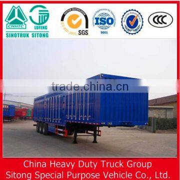 3 Axles Truck Cargo Box, Cargo Semi Trailer House, Side Open Strong Box Utility Trailer photo-3