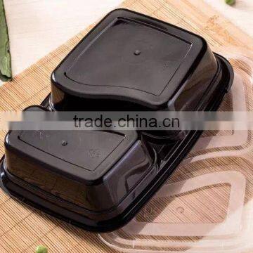 New Arrival Takeaway Plastic Fast Food Disposable Compartment Lunch Box photo-4