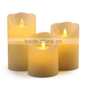 Flameless Candles 3pcs Moving Wick Led Wax Candles With Remote Control Flickering Flameless Candle LED Candles Set 4" 5" 6" photo-2
