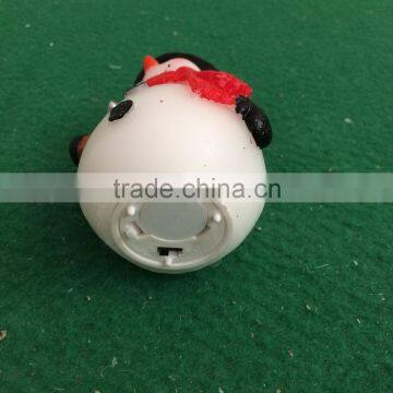 X'mas Yellow Flicking Led Candle Snowman Real Wax Candle Christmas Decoritive Snowman Candle Led Flameless Flicking Led Candle