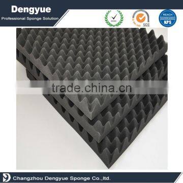 Black Grey colors color adhesive availbale Egg type wave soundproof Panel acoustic foam panels