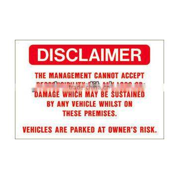 Vehicle Disclaimer