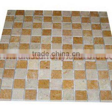 UNIQUE SAHARA BEIGE MARBLE MOSAIC TILES