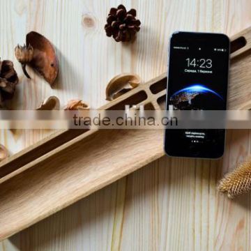 High Quality Black Walnut Mobile Phone Holder Simple Solid Wood Voice Box Cheap Loud-speaker for Phone