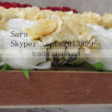 Artificial Rose and Hydrangea Flowers for Wall Backdrop Hanging Decoration photo-3