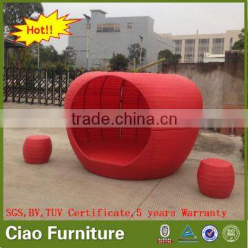 Love Theme Hotel sunbed outdoor garden furniture apple sofa bed
