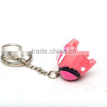 Pink Resin Cartoon Elephant Keychains photo-3