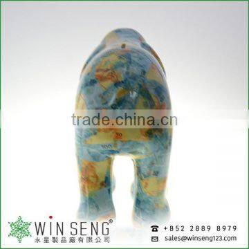 Adorable Customized Hot Decoration Hand Painted OEM Art Decor Cute Novelty Ceramic Elephant Piggy Bank photo-3