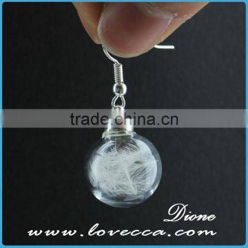 Vintage Style Jewelry Antiqued Bronze Flower Cap Bail Wish Vial Drop Glass Bottle Pendant Vial photo-3