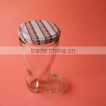 Irregular Shaped Boots Shaped Glass Stash Jar With Screw Lid photo-2