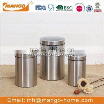 Round Airtight stainless steel canister