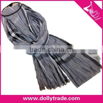 Yiwu Wholesale Grey Men Cheap Checked Polyester Scarf