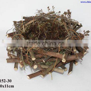 wooden garden bird nest