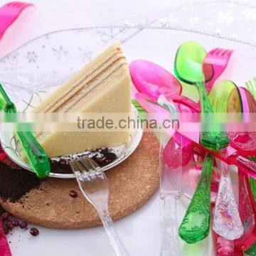 Wholesale Big Plastic Dessert Cake Cutlery Set/plastic Fork Knife Spoon Set ,dinnerware photo-4