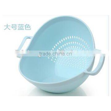 Plastic drainer basket rack colander for fruit with handle,vegetable filter, basket strainer for kitchen