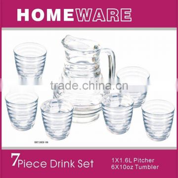 high quality 7pcs glass pitcher set