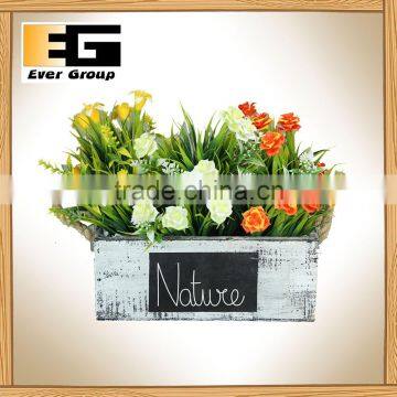 The Rectangular Offwhite Ear Wood Flowerpot photo-6