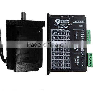 Leadshine 3-phase Stepper Motor and Drive kit 3DM683 + 863S42 4.3 N.m (595 Oz-In) Nema 34 for Y AXIS 1318 1325 CO2 laser machine