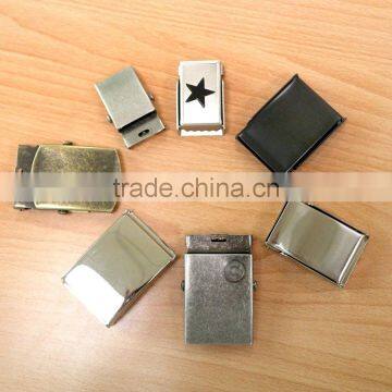 Garment Cloth Metal Stamping Steel Military Buckle Cottom Belt Buckle Nickel Plate Black Antique Brass photo-3
