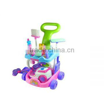 2015 hot selling plastic cleaner pushing machine car toy set for kids gold supplier from china manufacture on alibaba