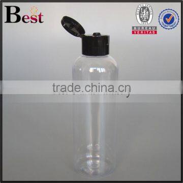 250ml Clear Cylindrical Shape Clear Plastic Bottle Empty Plastic Bottles for Sale With Flip Top Cap photo-4